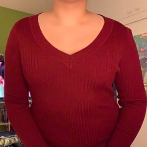 Maroon Long Sleeve Sweater